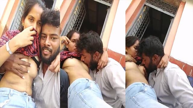 Indian Girl Boobs Sucking Outdoor Viral Video HD