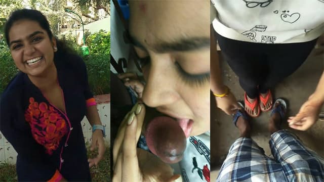 Desi Priya Blowjob – Stairs Hard Suck MMS