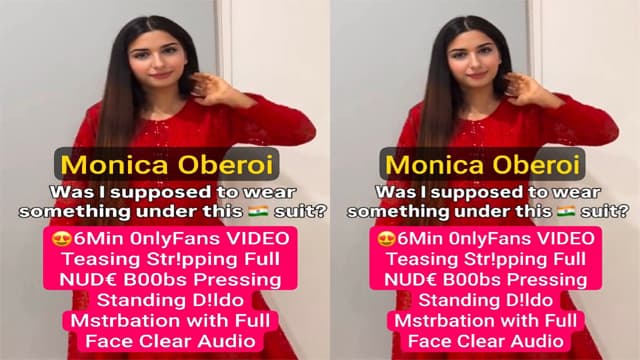 Famous Punjabi NRI Monica Oberoi – Teasing Stripping Mstebation Video