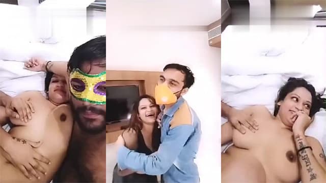 Desi Hot Threesome – Couple Hotel Room Sex MMS
