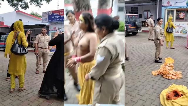 A Woman Walked Around Naked At The Police Station mms