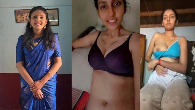 Hot Mallu Slim Girl Showing Big Tits Saree Nude